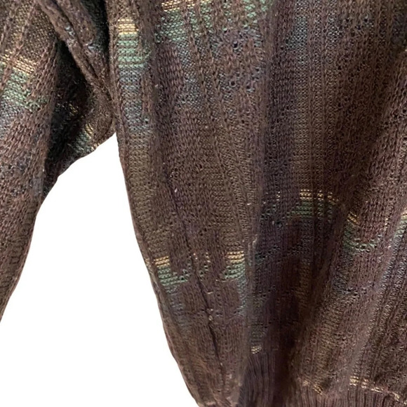 Vintage 80s 90s Oversized Grandpa Pullover Sweater Unisex XL Brown Long Sleeve - Picture 5 of 9
